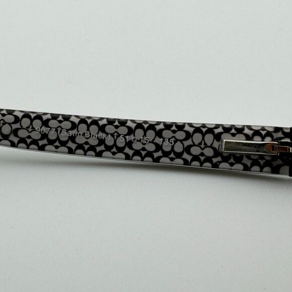 Coach Eyeglasses Frames HC5018 Rose 9077 Black White Cat Eye Logos 51-15 H12215 - Picture 5 of 7